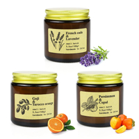 Amber Scented Candle Jar Label Carton