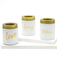 Frosted White Candle Vessel With Lid