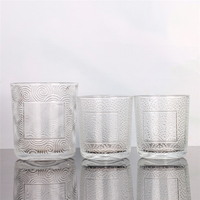 Embossment Luxury Glass Candle Jar