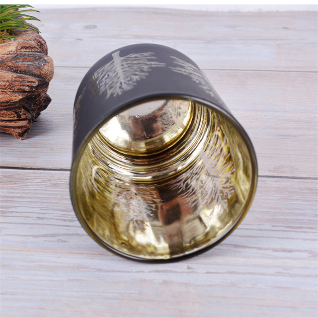 Black Matte Gold Candle Jar Crafts