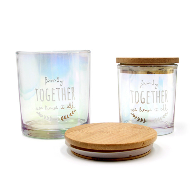 Glass Transparent Candle Jar With Lid