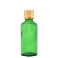 Green Essential Oil Bottle With Cap