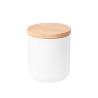 White Matte Candle Jar With Lid