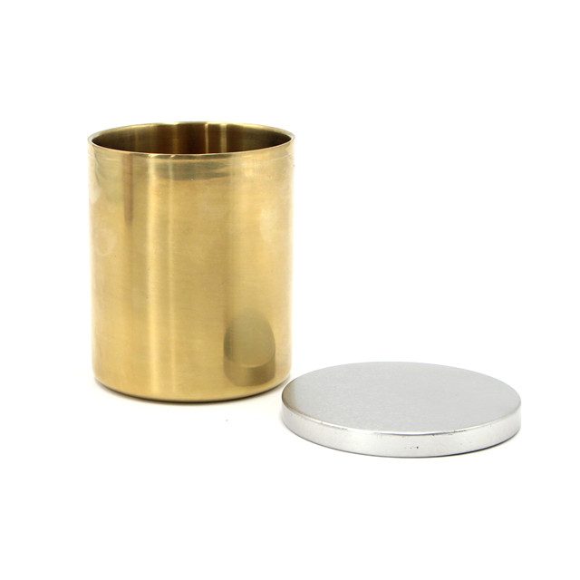  Lon Plating Glass Gold Candle Container