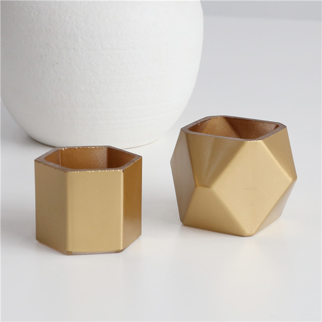 Custom Hexagon Hand Cut Candle Jar