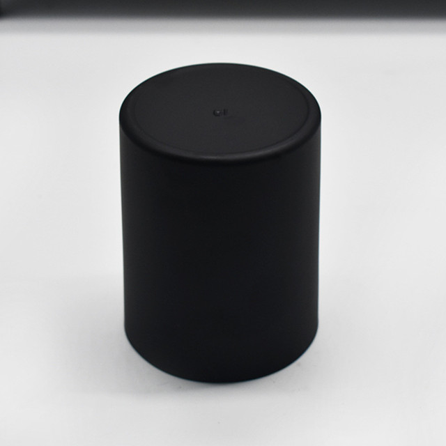 Matte Black Colored Glass Container With Lid