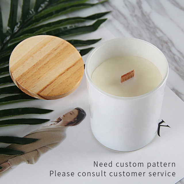 Luxury Candle Holder With Wooden Lid Home Decor