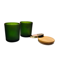 Scented Matte Green Prayer Candle Vessel