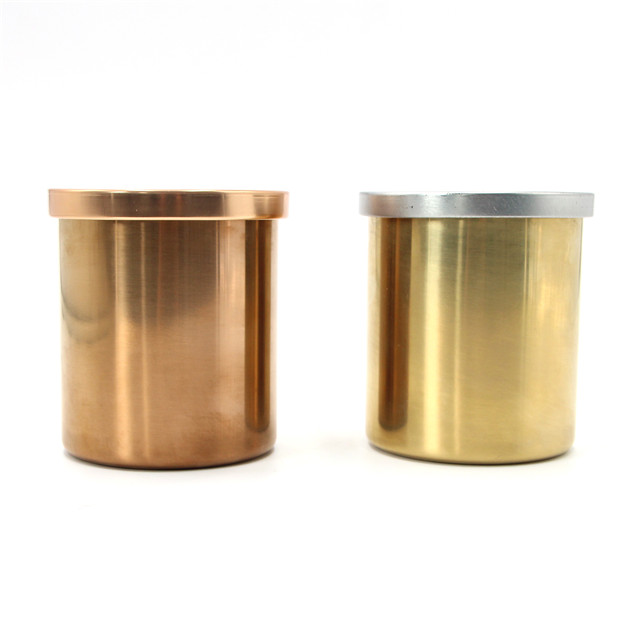  Lon Plating Glass Gold Candle Container