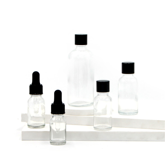 Mini Glass Clear Essential Oil Bottle