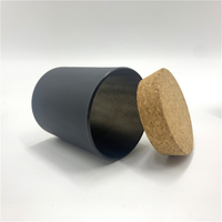  Luxury Matte Black Glass Candle Jar