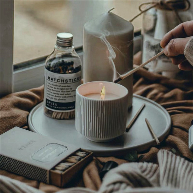 Minimalism Style Matte Ceramic Candle Jar