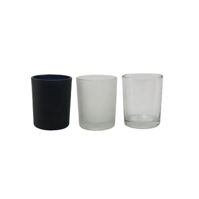 Classic Matte Frosted Black Candle Container
