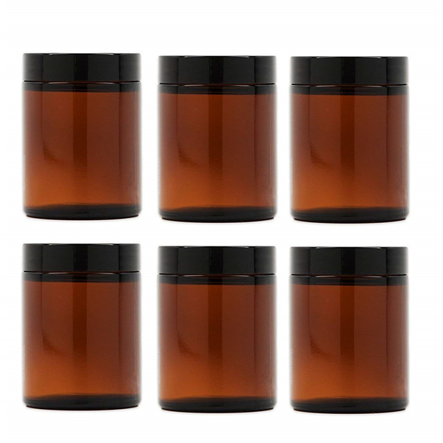 Custom Amber Candle Jar With Lid