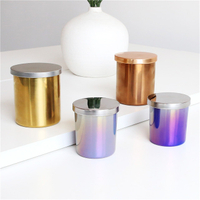  Lon Plating Glass Gold Candle Container