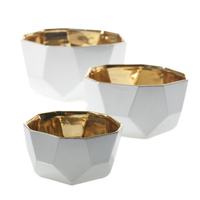 Diamond Shape White Ceramic Candle Container