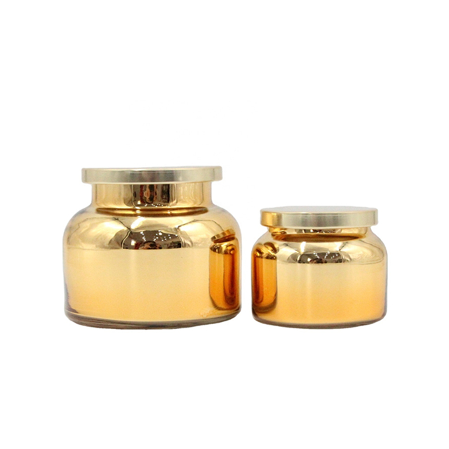 Glass Candle Box With Gold Lid