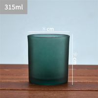 Colorful Frosted Candle Container Bamboo Lid