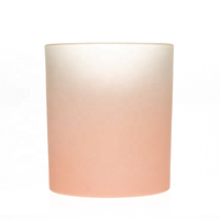 Multi-Color Frosted Glass Candle Holder