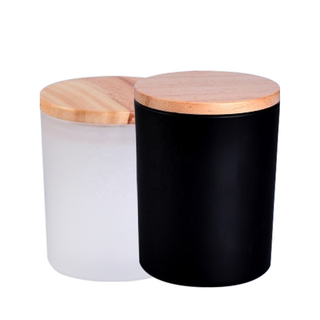 Matte Black Candle Jar With Lid