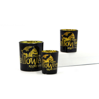 Hollow Black Custom Glass Candle Jar