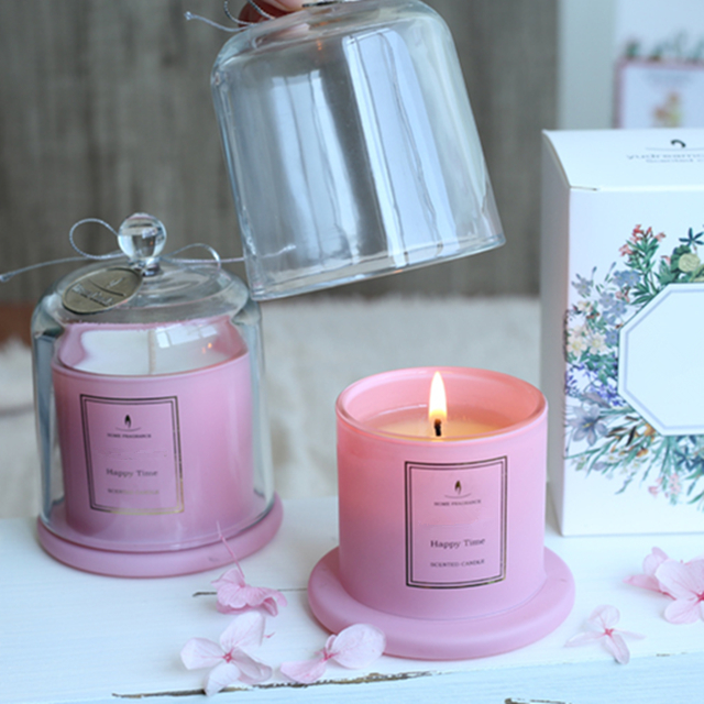 Luxury Pink Candle Jar With Cover