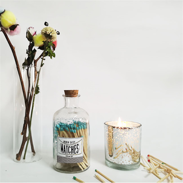 Home Decoration Safety Matches in Glass Container